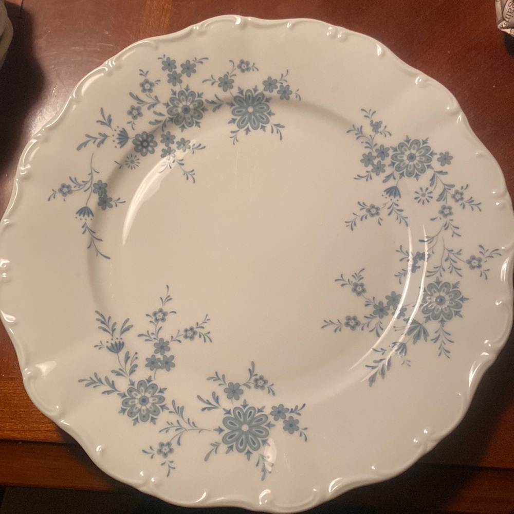 Vintage Seltman Weiden Christina Bavarian Blue porcelain fine china Set of 3